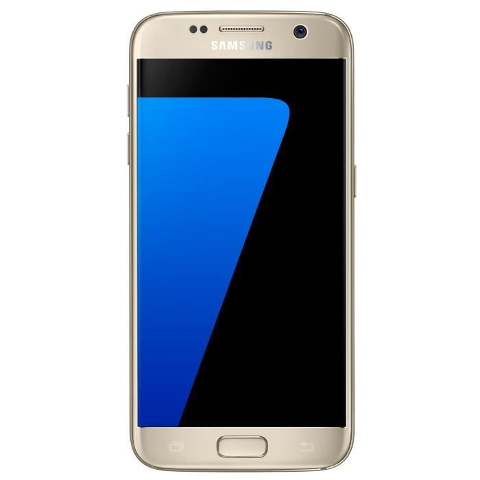 Vente T&eacute;l&eacute;phone portable Samsung Galaxy S7 32 go Or pas cher
