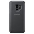Coque Samsung Clear View Cover Stand S9 - Noir-1
