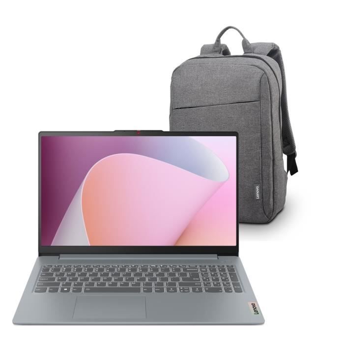 PC Portable LENOVO IdeaPad Slim 3 15AMN8  Sans Windows - 15 FHD - Ryzen 3-7320U - RAM 8 Go - SSD 512 Go - AZERTY + Sac à dos
