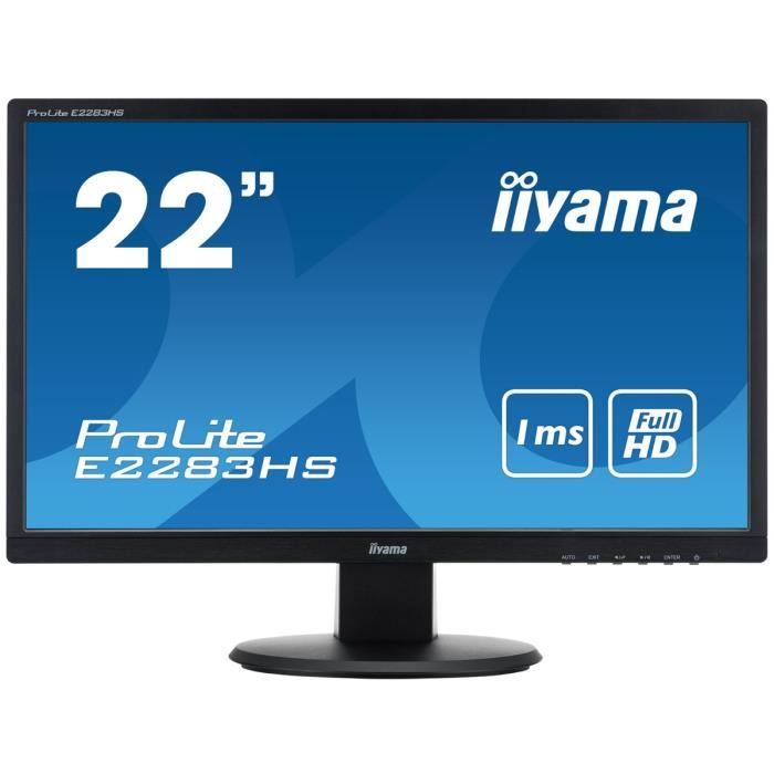 Vente Ecran PC iiYama ProLite E2283HS-B1 pas cher Vente Ecran PC iiYama ProLite E2283HS-B1 pas cher