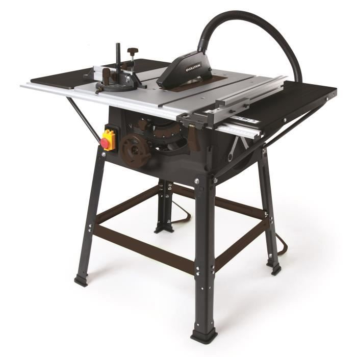 EVOLUTION Scie sur table Fury 5S Black edition 255 mm 1500 W + 2ème lame TCT multimatériaux