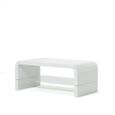 PRIMIS Table basse contemporain laqué blanc 105x55cm-1