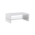 PRIMIS Table basse contemporain laqué blanc 105x55cm-3