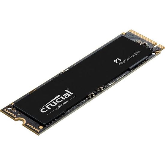 Disque dur SSD CRUCIAL P3 1 To 3D NAND NVMe PCIe M.2 - Cdiscount