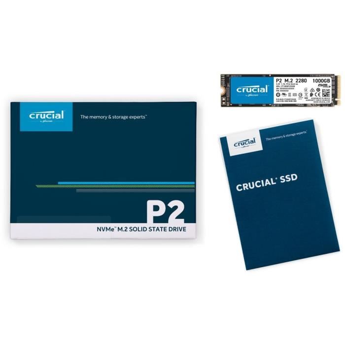 CRUCIAL - Disque SSD Interne - BX500 - 1To - 2,5 pouces (CT1000BX500SSD1)  - Cdiscount Informatique