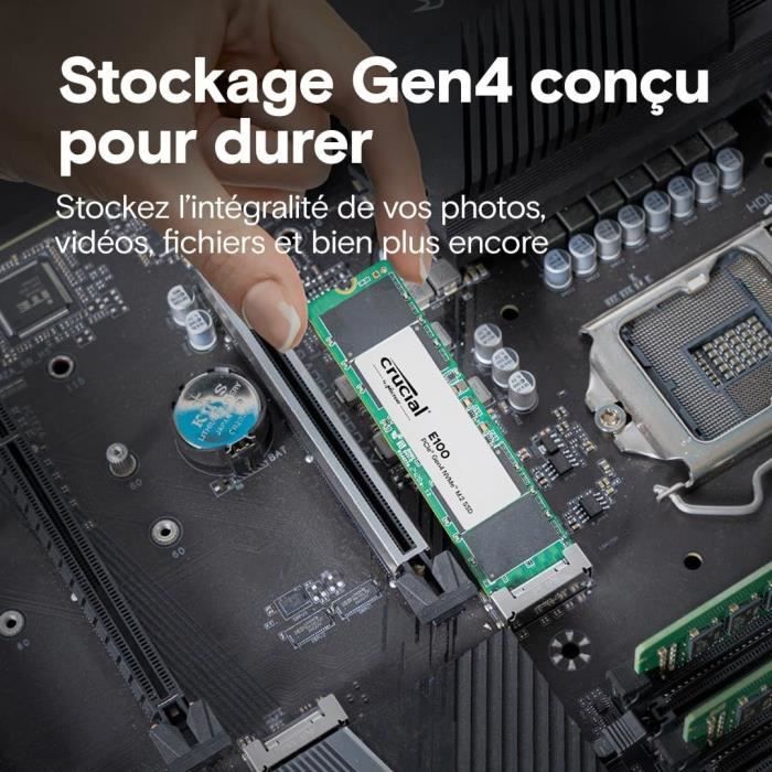 SSD Interne P3 Plus 1To PCIe Gen4 NVMe - Jusqu'à 5000 Mo/s - Pour PC Portable & Bureau
