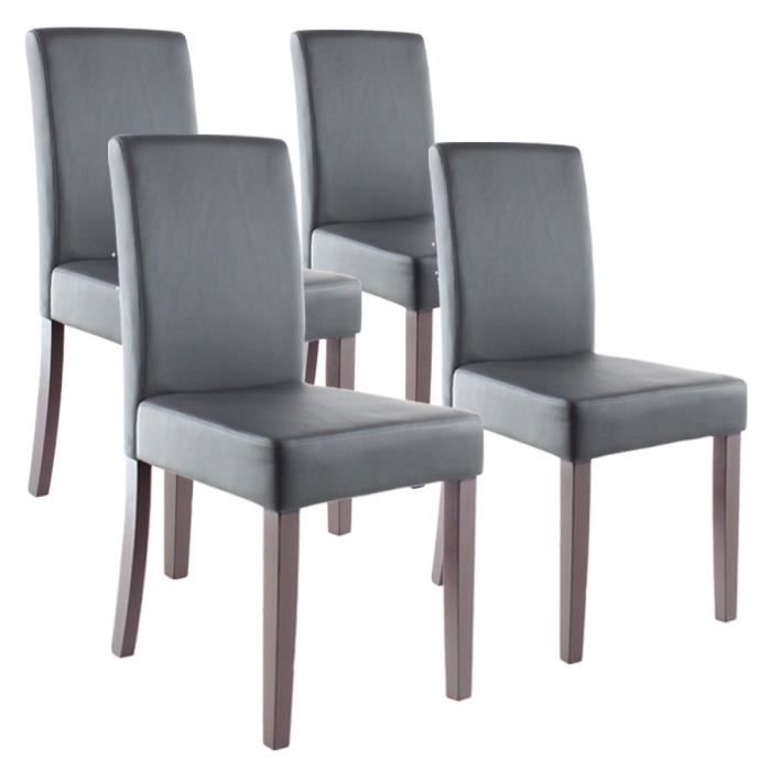 Achat 4 grises manger CLARA Lot de de Chaises à salle XZOPuki