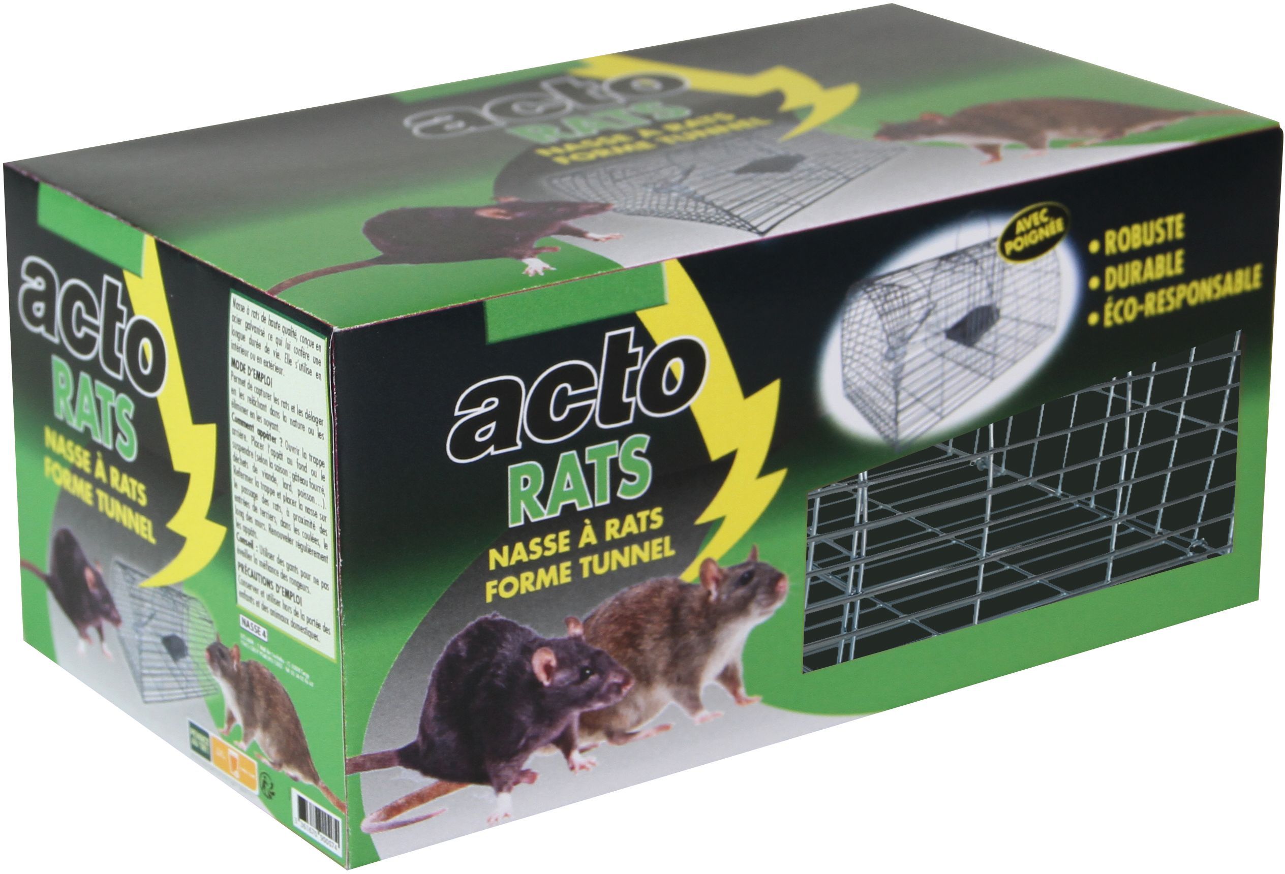 Nasse à rats - ACTO - Capture et élimine rapidement les rats ...