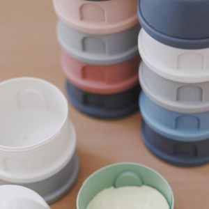 Boîte Doseuse à Poudre De Lait 3 Compartiments - Distributeur Formule Bébé Empilable Grande Capacité