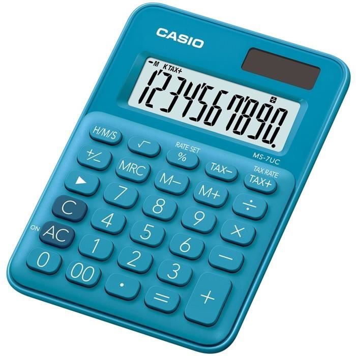 CASIO CALCULATRICE DE Bureau JW-200SC-BU Solaire//Pile