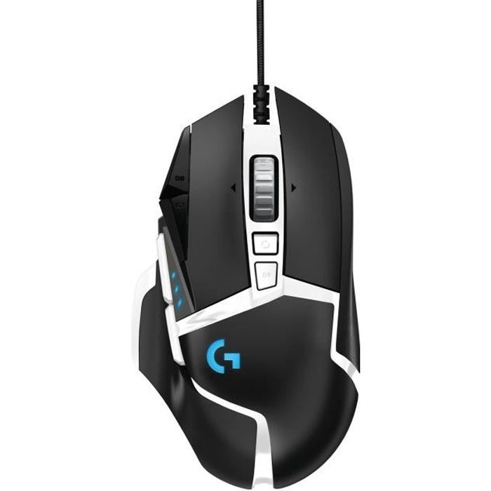 Souris gaming filaire g502 x - lightforce boutons primaires hybrides  optique-mécanique, capteur gaming hero 25k - blanc LOGITECH Pas Cher 