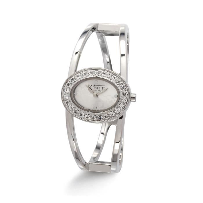 Montre Mécanique Vintage Argentée - Pendentif Avec Chaîne Pour Femme - Marque KIPLE, Occasion Bon État
