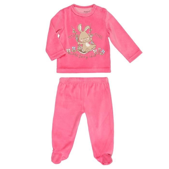 Bebe Reve Pyjama Velours Bebe Fille Fuchsia Achat Vente Pyjama Cdiscount