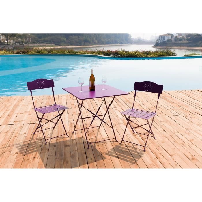 Salon De Jardin En Metal Couleur Achat Vente Pas Cher