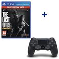 Pack PlayStation : Manette PS4 Dualshock 4.0 V2 Jet Black + The Last of Us Remastered PlayStation Hits-0