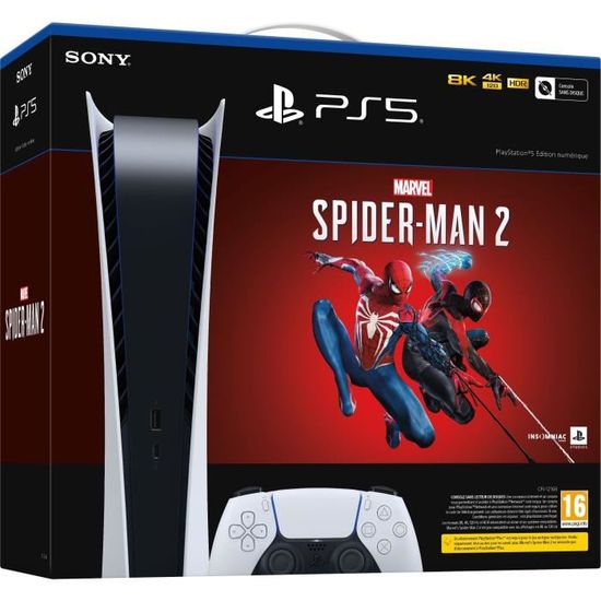 Console Sony PlayStation 5 Standard Edition + Jogo Marvel's Spider Man 2 PS5  Mídia Digital