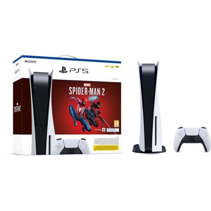Console PlayStation 5 - Édition Standard + Marvel's Spider-Man 2 (code dans la boîte) - Cdiscount Jeux vidéo Console PlayStation 5 - Édition Standard + Marvel's Spider-Man 2 (code dans la boîte) - Cdiscount Jeux vidéo