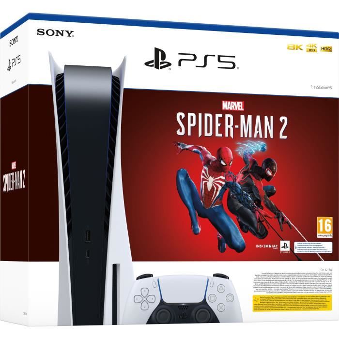 Console Sony PS5 Slim Edition Digital Blanc et Noir - Console