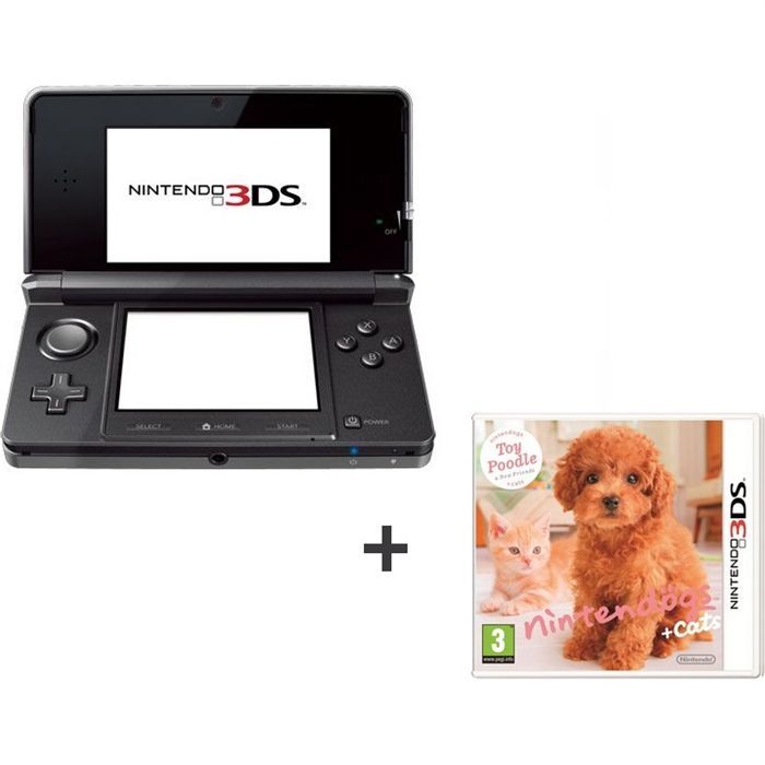 NINTENDO 3DS NOIRE COSMOS+NINTENDOGS CATS CANICHE Cdiscount Jeux vidéo