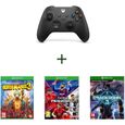 Pack Xbox - Manette sans fil Carbon Black + 3 Jeux Xbox One : eFootball PES 2020, Borderlands 3 et Crackdown 3-0