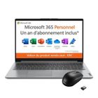 PC Portable LENOVO IdeaPad 1 15IGL7 | Windows 11 + 1 an Office - 15,6" FHD - Celeron N4500 - RAM 4 Go - 128Go - AZERTY + Souris