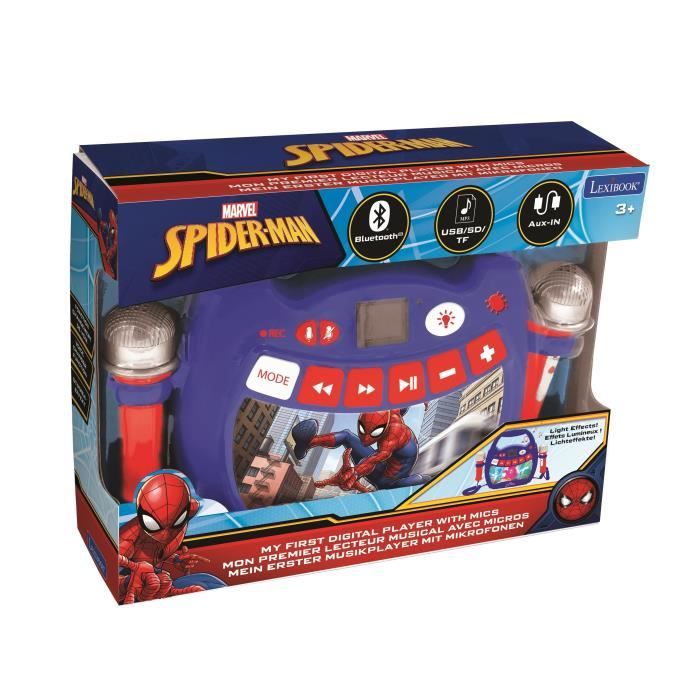 Lexibook Spider-Man Light Bluetooth Speaker with Microphones and
