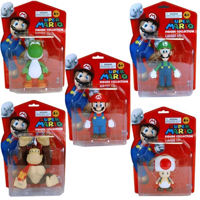 Super Mario Pack De 5 Figurines Vinyl 12 Cm Mari Achat Vente Figurine Personnage Cdiscount