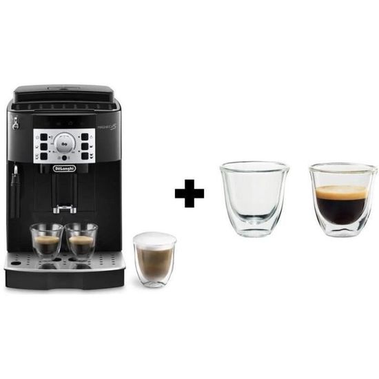 Machine expresso automatique avec broyeur - DELONGHI MAGNIFICA S ECAM22.140.B - Noir + Set 2 tasses Espresso