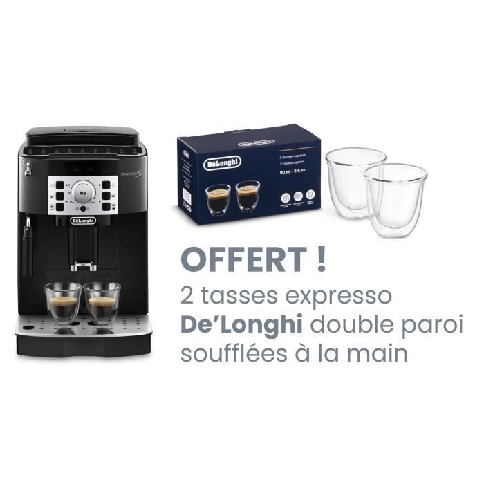 Machine expresso automatique avec broyeur - DELONGHI MAGNIFICA S ECAM22.140.B - Noir + Set 2 tasses Espresso