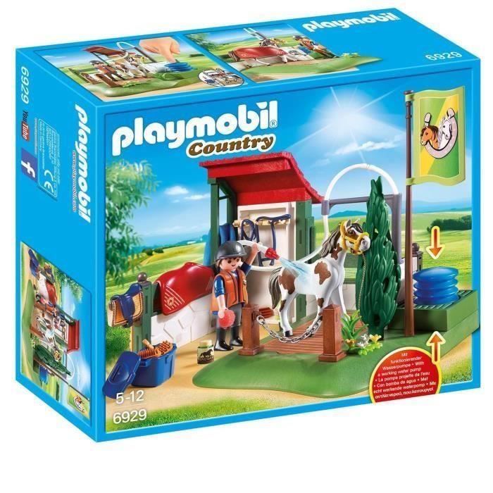 PLAYMOBIL - Club d'équitation - Playmobil Country - 1 centre équestre avec  2 enclos - Mixte - A partir de 4 ans