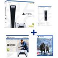 Pack PS5 Standard : Console PS5 + God of War : Ragnarök + FIFA23 (Code) + DualSense Blanche + Station de recharge pour Manettes PS5-0