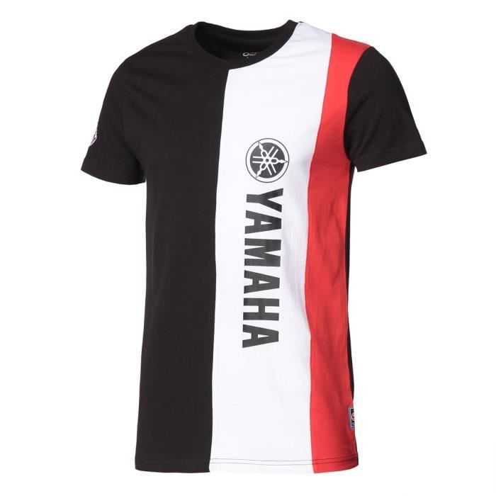 YAMAHA T-shirt Jersey Manches courtes - Homme - Blanc, noir et rouge Blanc,  noir et rouge - Cdiscount Prêt-à-Porter