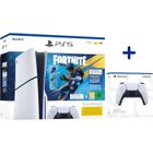 SONY COMPUTER ENTERTAINMENT Pack PS5 Standard (avec lecteur CD) : Console PlayStation 5 (Modèle Slim) + Contenu Fortnite® Flowering Chaos + 2ème manette Blanche