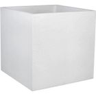 Pot de fleurs Carré 50 cm - EDA - Graphit - 57 L - 49,5 x 49,5 x H. 49,5 cm - Blanc cérusé