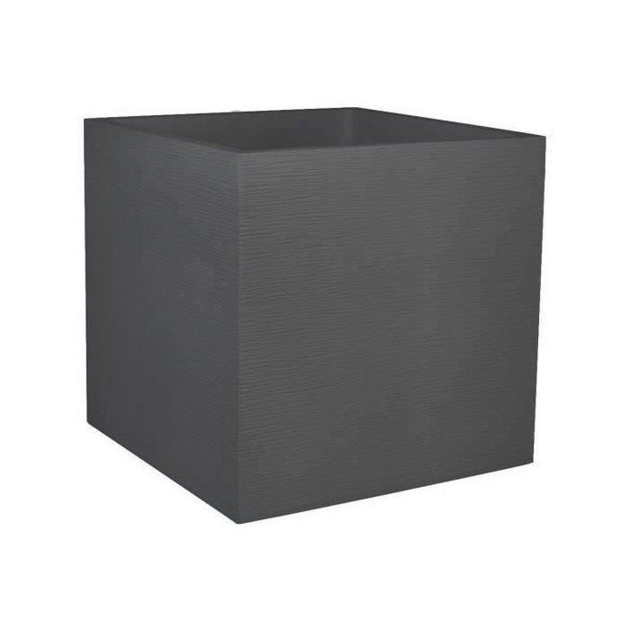 EDA Pot de fleurs Carré 50 cm - Graphit - 57 L - 49 5 x 49 5 x H. 49 5 cm - vue 1