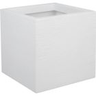 Pot de fleurs Carré 30 cm - EDA - Graphit Up - 21 L - Intérieur / Extérieur - 29,5 x 29,5 x H. 29,5 cm - Blanc Cérusé