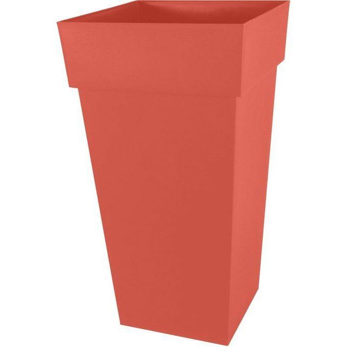 Pot de fleur Carré EDA Toscane 43 cm 98 Intérieur / Extérieur 433 x 433 x H. 80 cm Battue