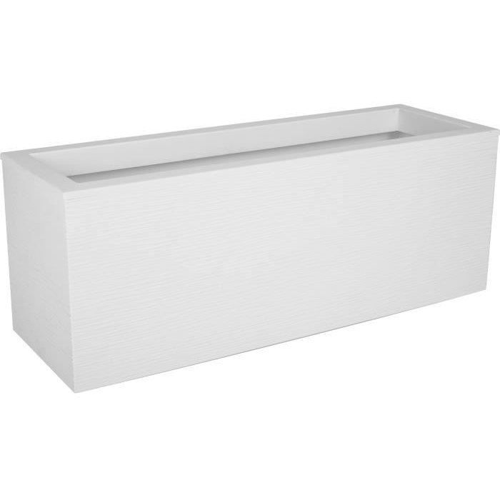 Balconnière - EDA - Graphit Up - 25 L - Intérieur/ Extérieur - Décor Graphique - 59 x 195 x H. 228 cm - Blanc Cérusé