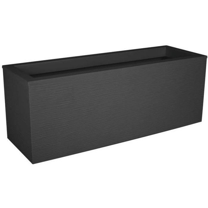 Balconnière - EDA - Graphit Up - 25 L - Intérieur / Extérieur - Décor Vagues - 59 x 195 x H. 228 cm - Gris Anthracite