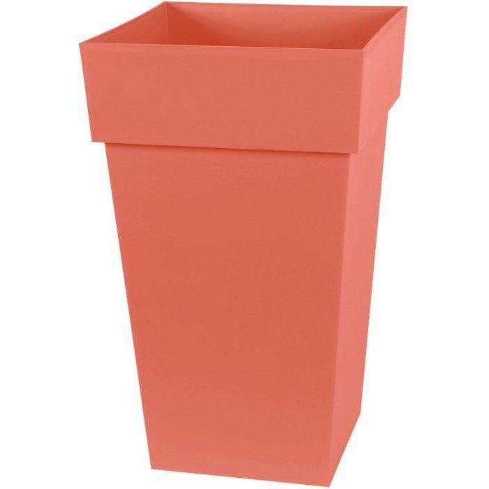 Pot de fleur haut Carré EDA Toscane 39 cm 62 IntérieurExtérieur 39 x 39 x H. 65 cm Battue