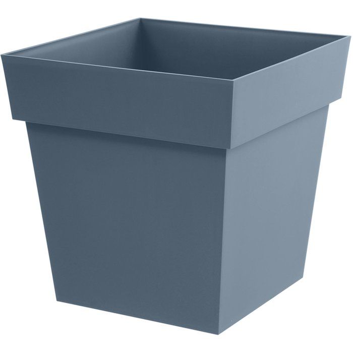 Pot de fleur carré en plastique Ø50cm Eda Toscane