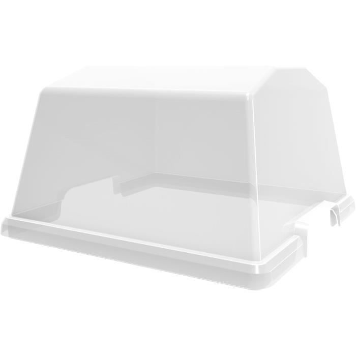 Serre plastique URBAN - EDA PLASTIQUE - Pour Espace Potager Veg&table - Carré - Blanc - Résistant au gel