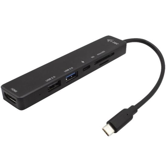 Station d'accueil de voyage USB-C - I-TEC - HDMI 4K, 2x ports USB, 1x port SD/microSD, 1x usb-c Power Delivery 60W