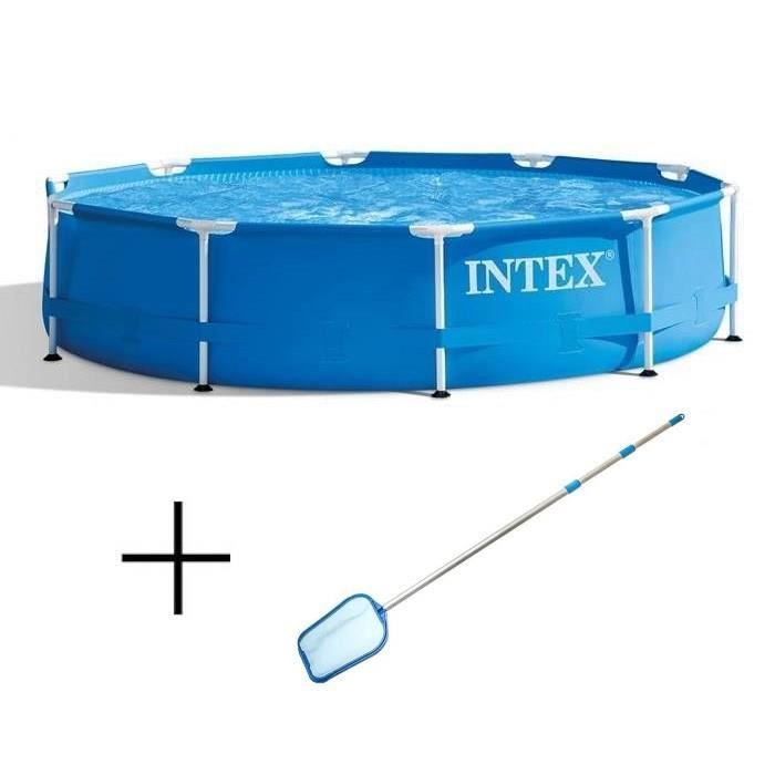 Kit piscinette metal frame ronde tubulaire ø 3 05 x h 0 et pédiluve - vue 1