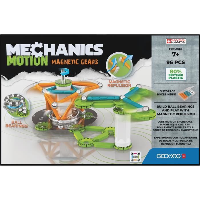 Geomag Mechanics Motion 96 Pcs Construction Magnetique Jeux Educatifs Jouet Pour Enfants Des 7 Ans Gmt01 Cdiscount Jeux Jouets