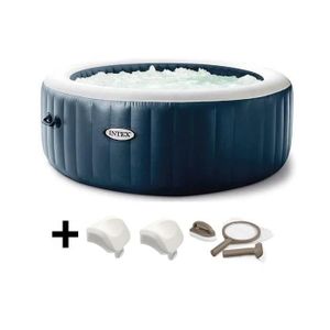 SPA COMPLET - KIT SPA Spa gonflable INTEX - Blue Navy - 216 x 71 cm - 6 