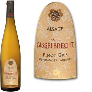 VIN BLANC Gisselbrecht 2016 Pinot Gris Vendanges Tardives - Vin blanc d'Alsace