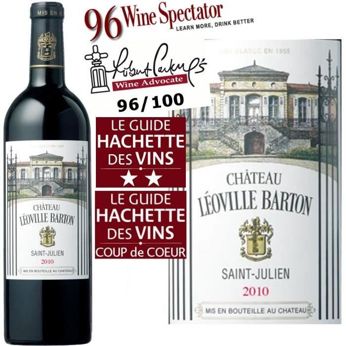 Château Léoville Barton Saint Julien 2010 x1 La cave Cdiscount