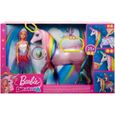 Barbie - Dreamtopia Barbie et sa Licorne Lumières Magiques - 32 cm - Poupée Mannequin - Ds 3 ans-1
