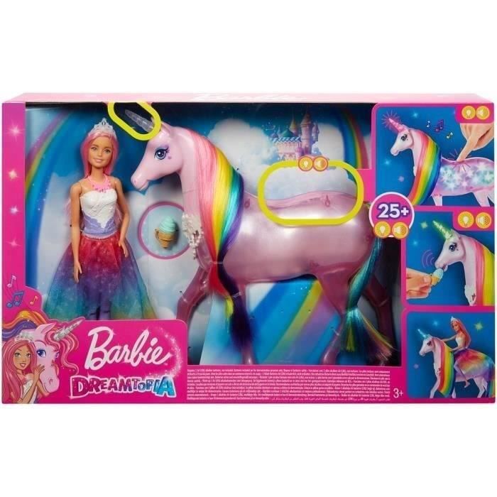Barbie - Dreamtopia Barbie et sa Licorne Lumières Magiques